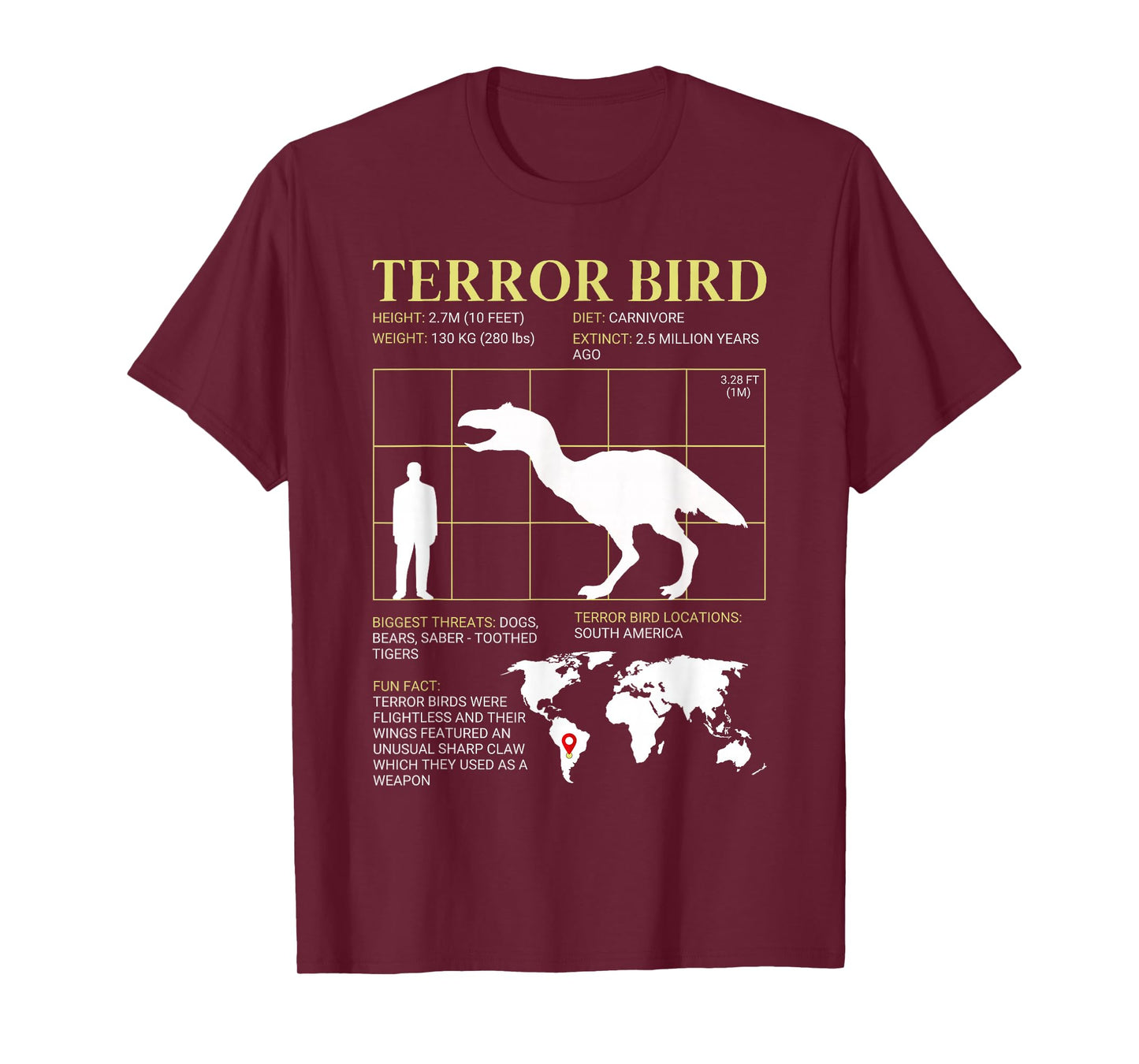 Terror Bird Extinct Giant Flightless Bird T-Shirt