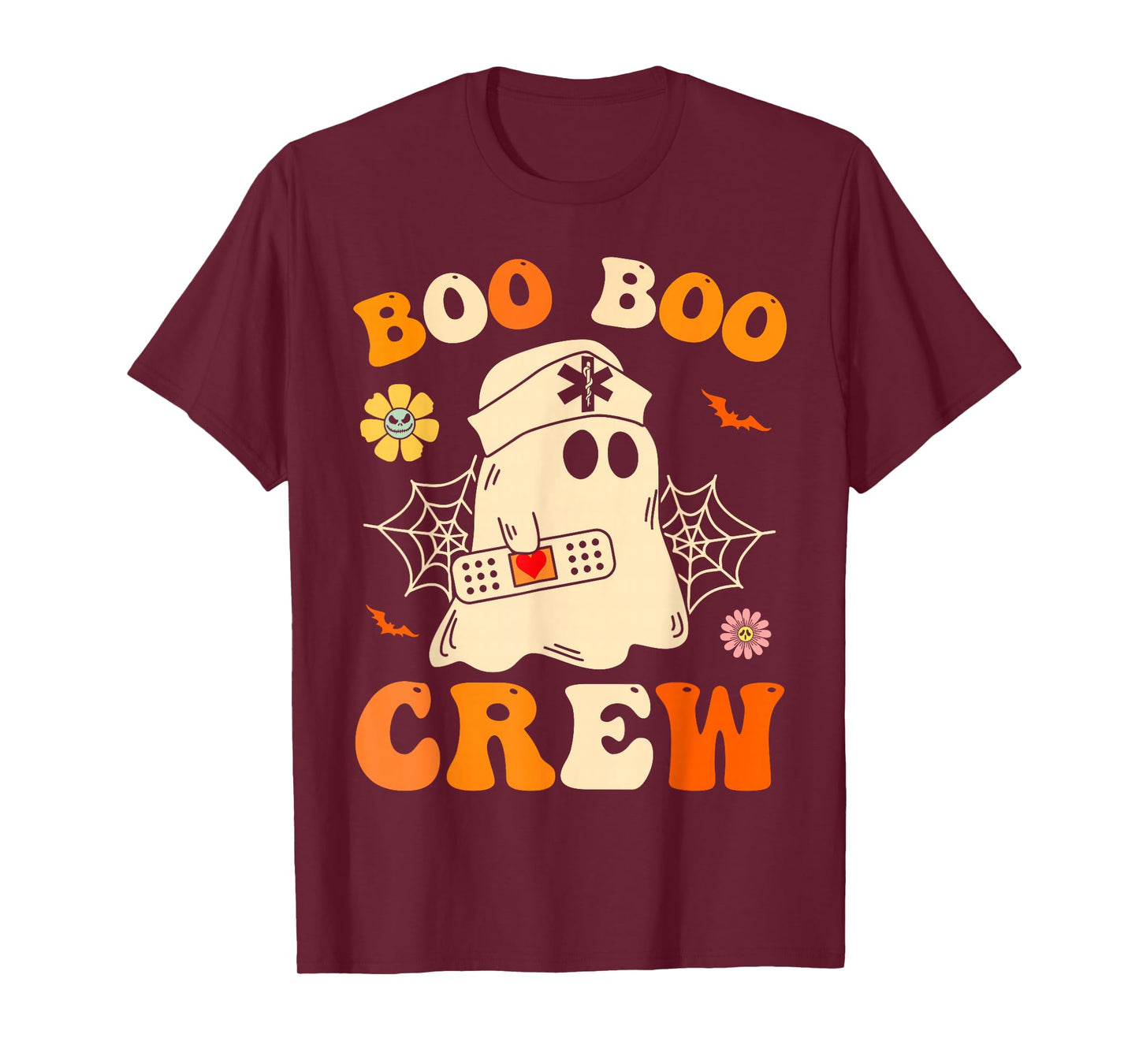 Boo Boo Crew Nurse Shirt Funny Ghost Retro Halloween Nurse T-Shirt