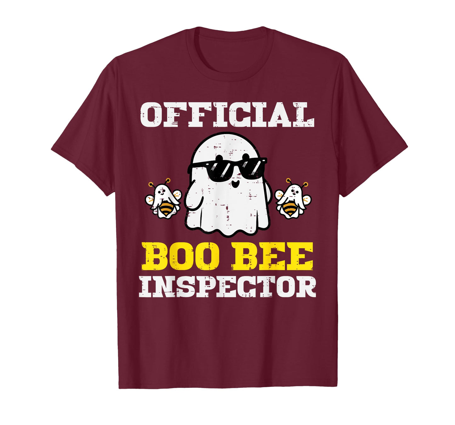 Halloween Boo Official Bee Inspector Funny Costume Men Women T-Shirt
