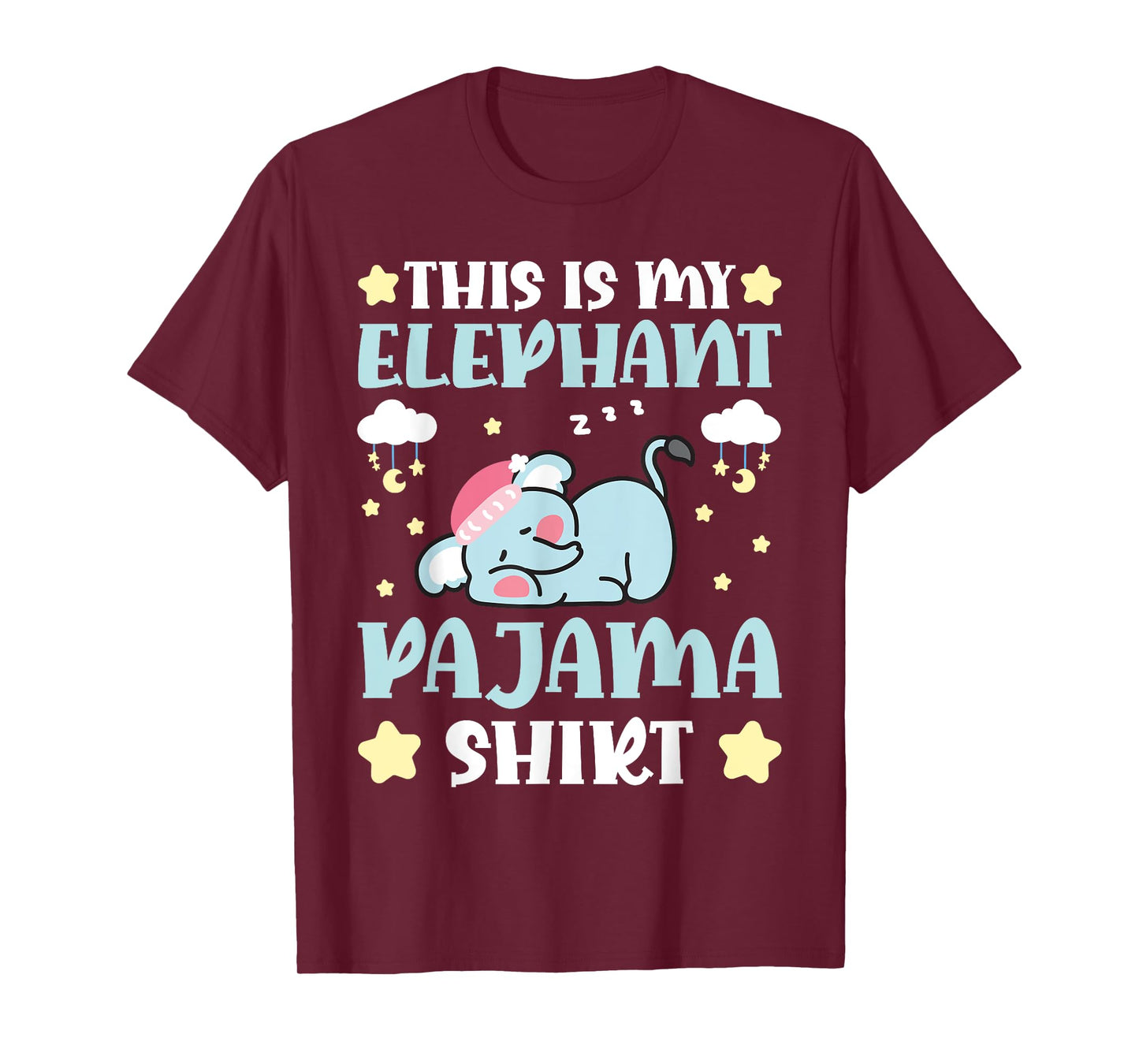 Cute PJ Teen Boys Girls PJs Funny This Is My Elephant Pajama T-Shirt