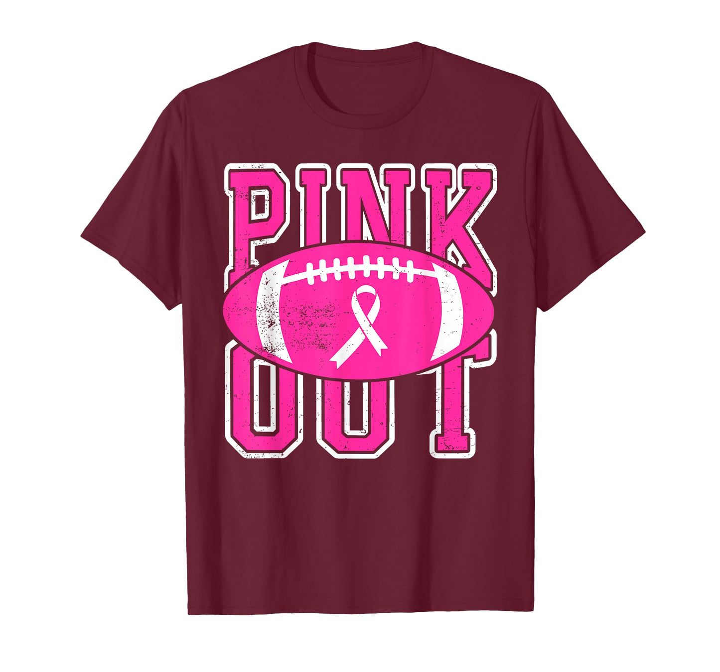 Pink Out American Football Tackle Breast Cancer Awareness T-Shirt