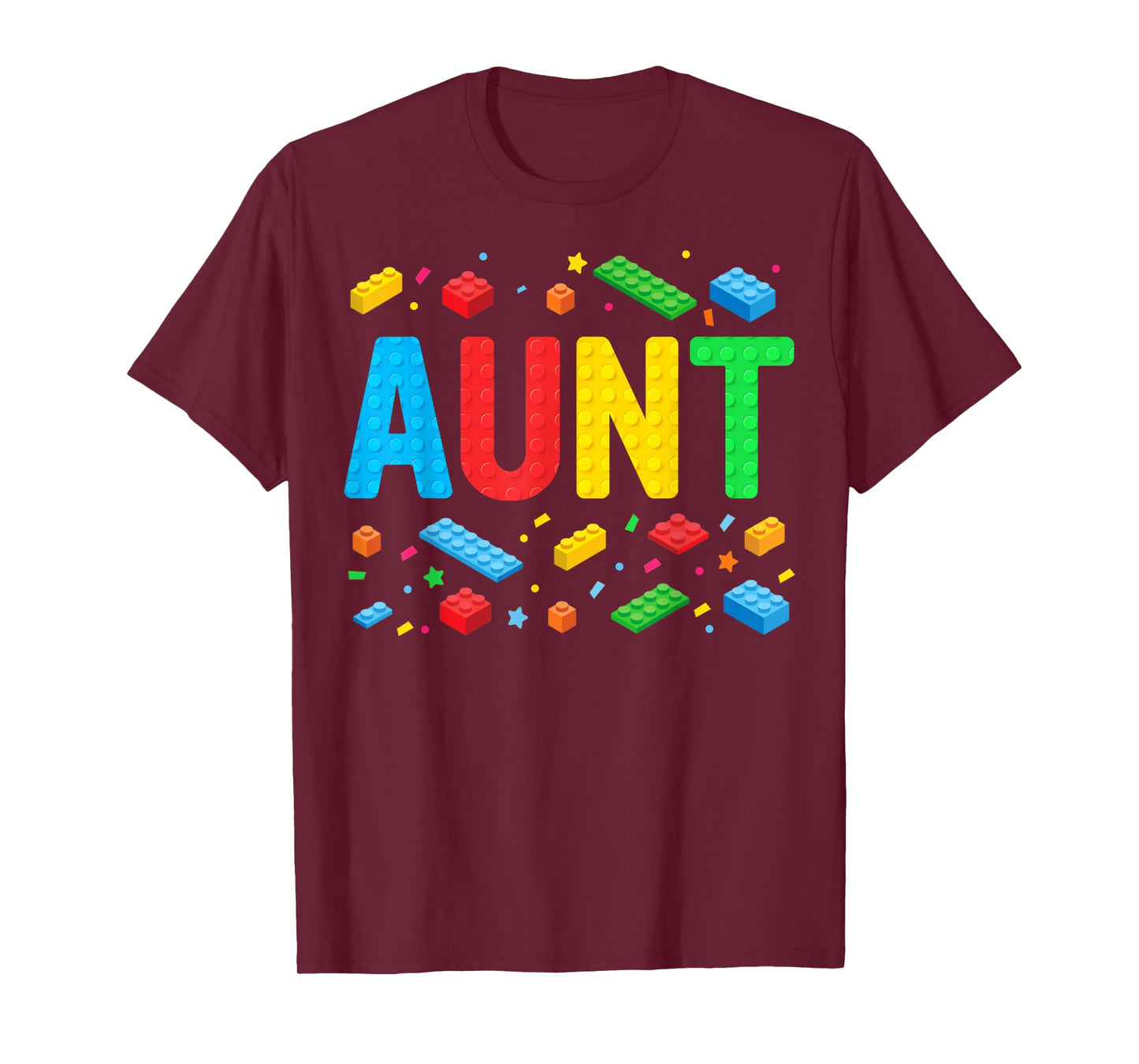 Aunt Master Builder Building Bricks Blocks Family Matching T-Shirt