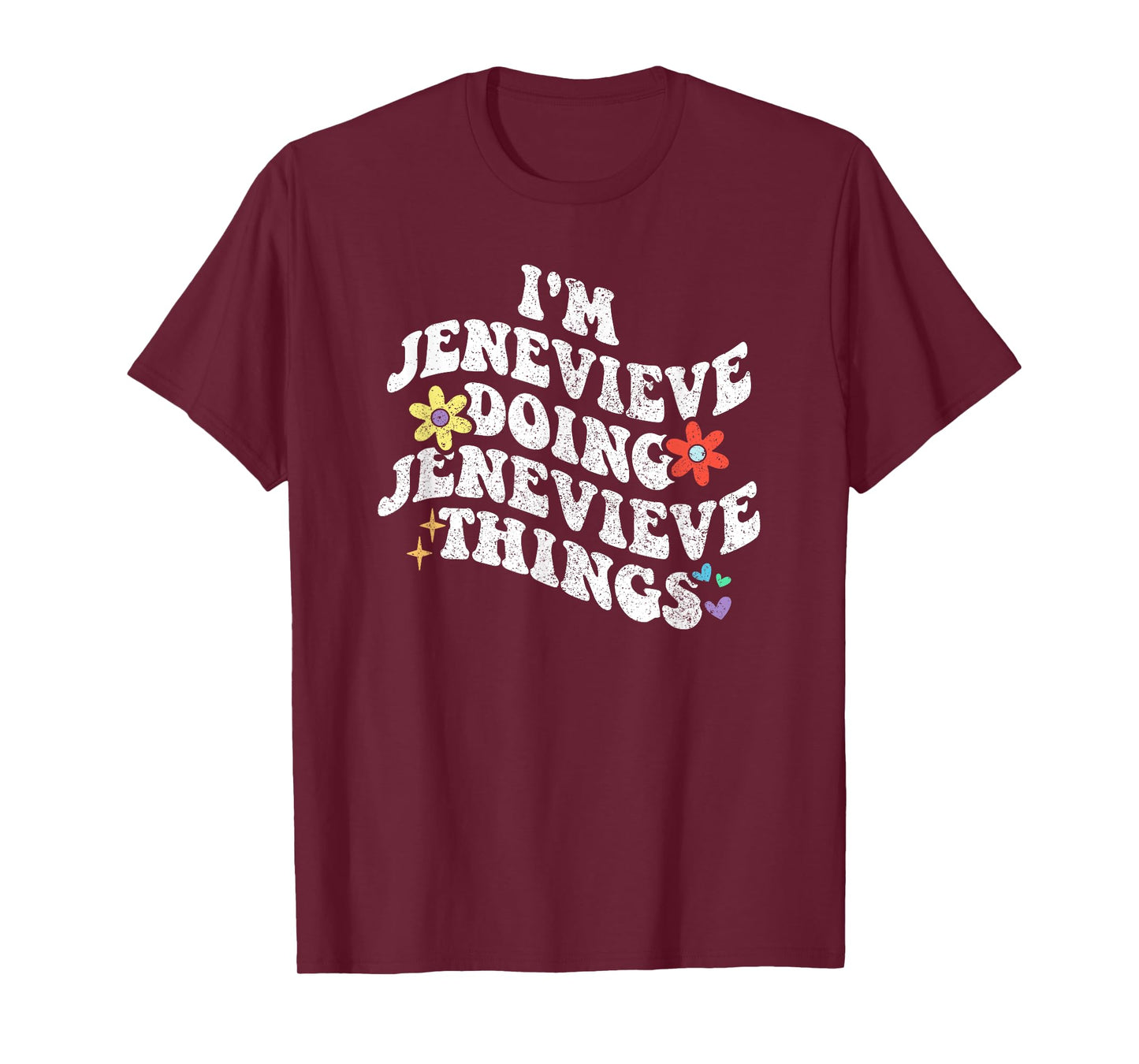 Retro Groovy Im JENEVIEVE Doing JENEVIEVE Things Funny T-Shirt