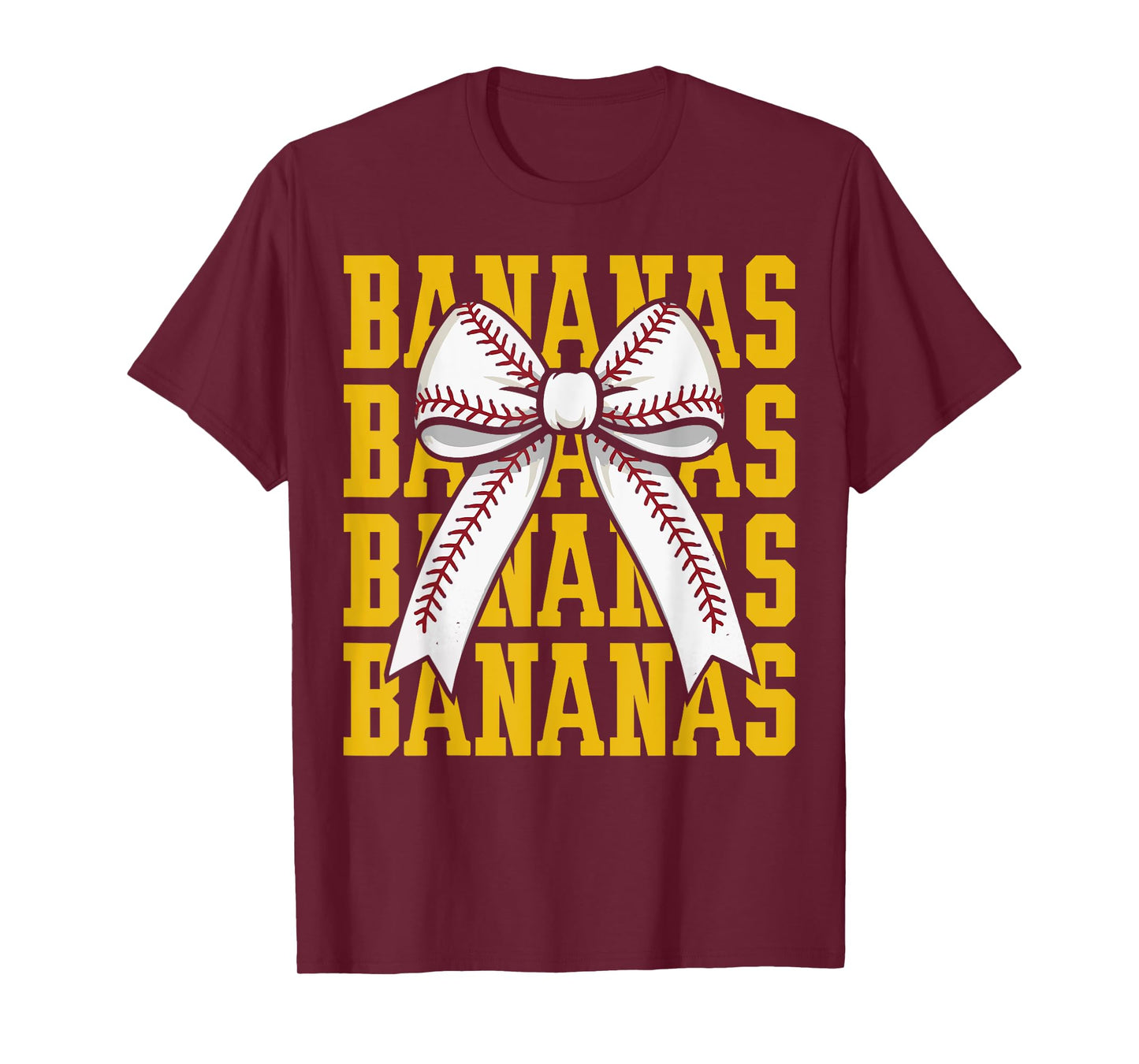 Retro Bananas Last Name Coquette Bow Women Girls Kids T-Shirt