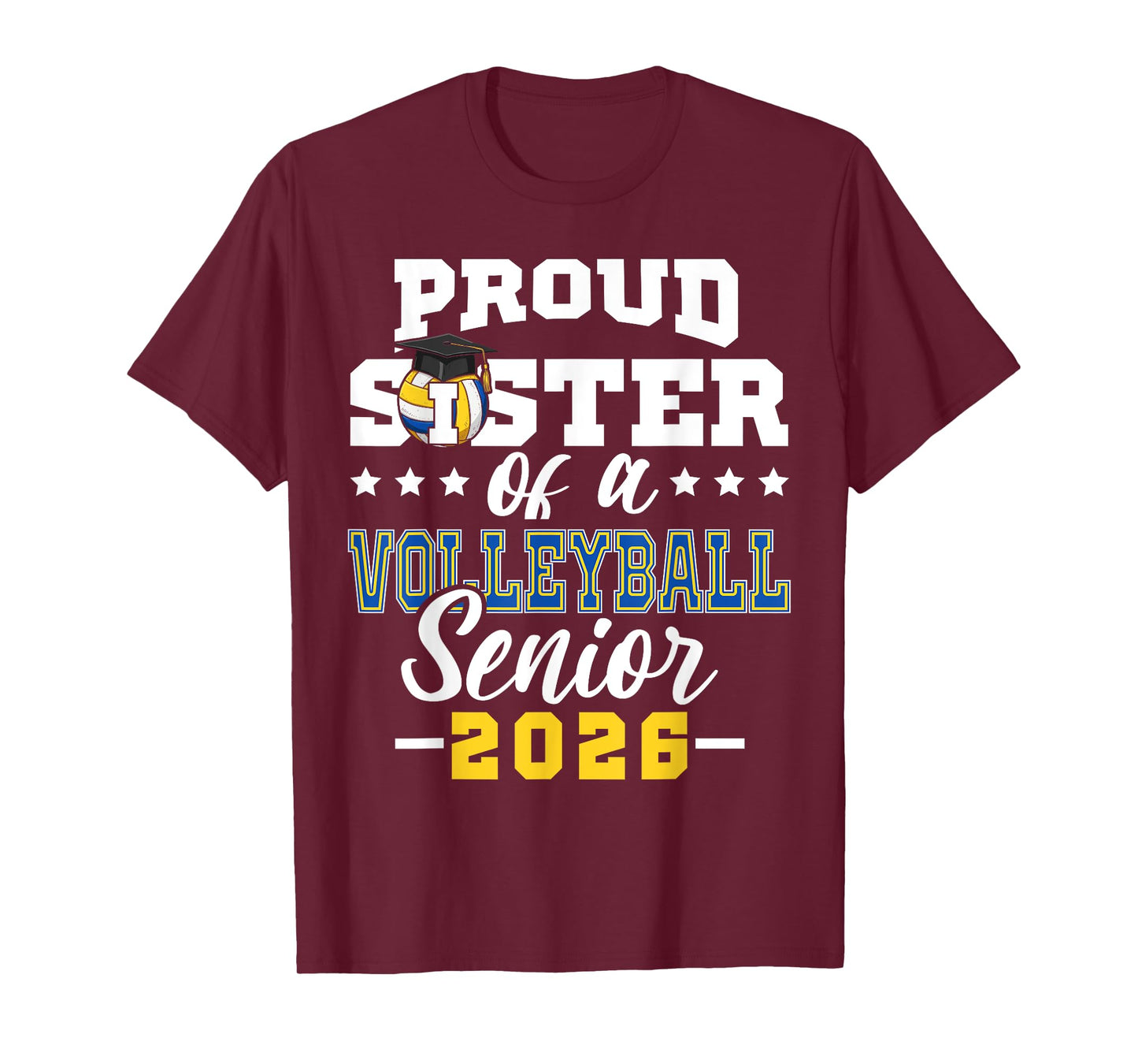 Proud Sister of a volleyball senior 2026 graduation gifts T-Shirt