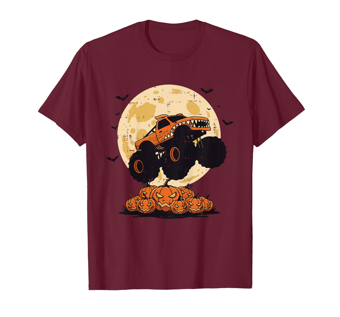 Kids Halloween Monster Truck Pumpkins Costume Boys Kids Toddler T-Shirt