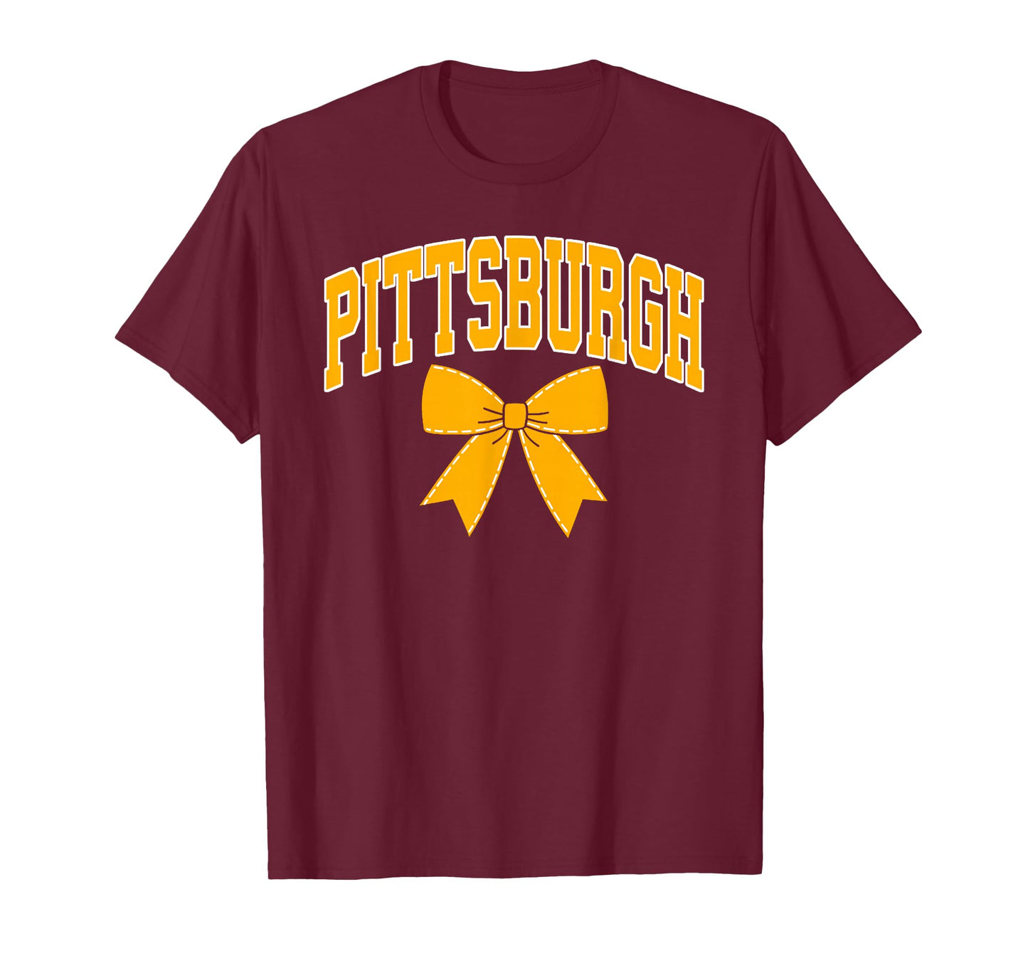 Pittsburgh Coquette Bow Design for Women Girls Sisters Kids T-Shirt