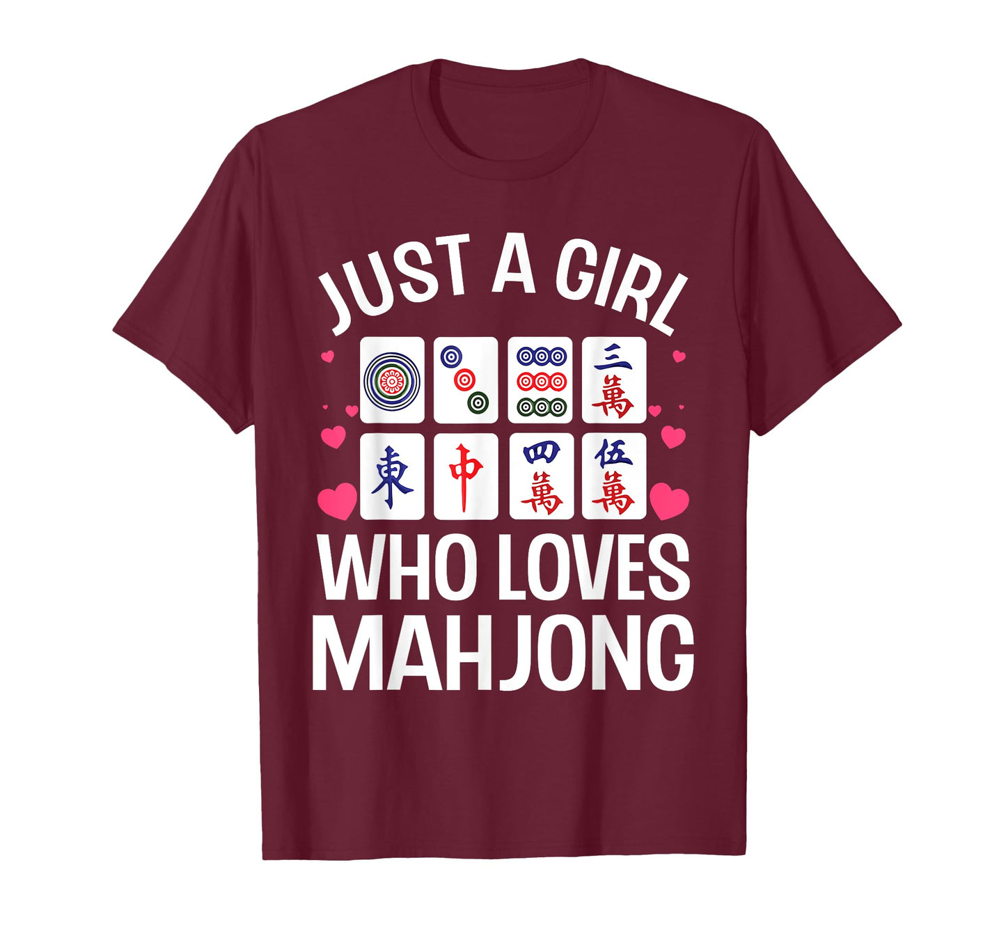 Funny Mahjong Design For Girls Women Chinese Mahjong Players T-Shirt