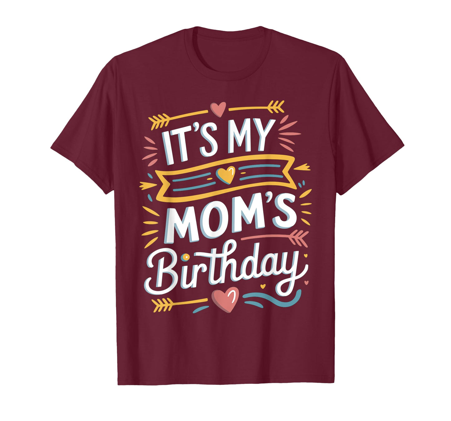 Boho Nostalgia Design It's My mom's Birthday Retro Women Kid T-Shirt