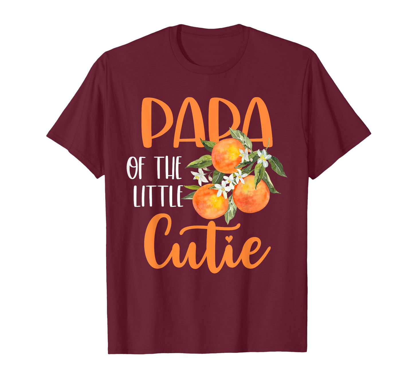 Papa Little Cutie Baby Shower Orange 1st Birthday Party T-Shirt