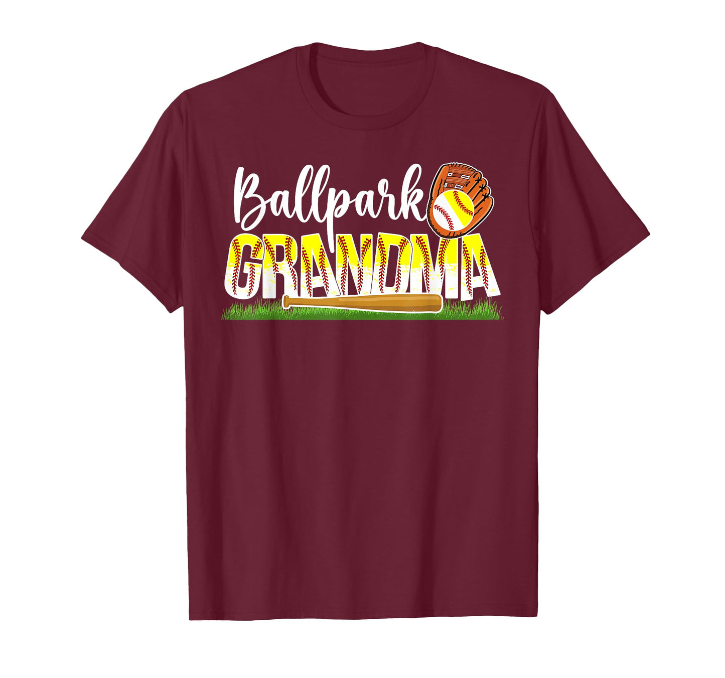 Ballpark Grandma Softball Baseball Grandma Of Ballers T-Shirt