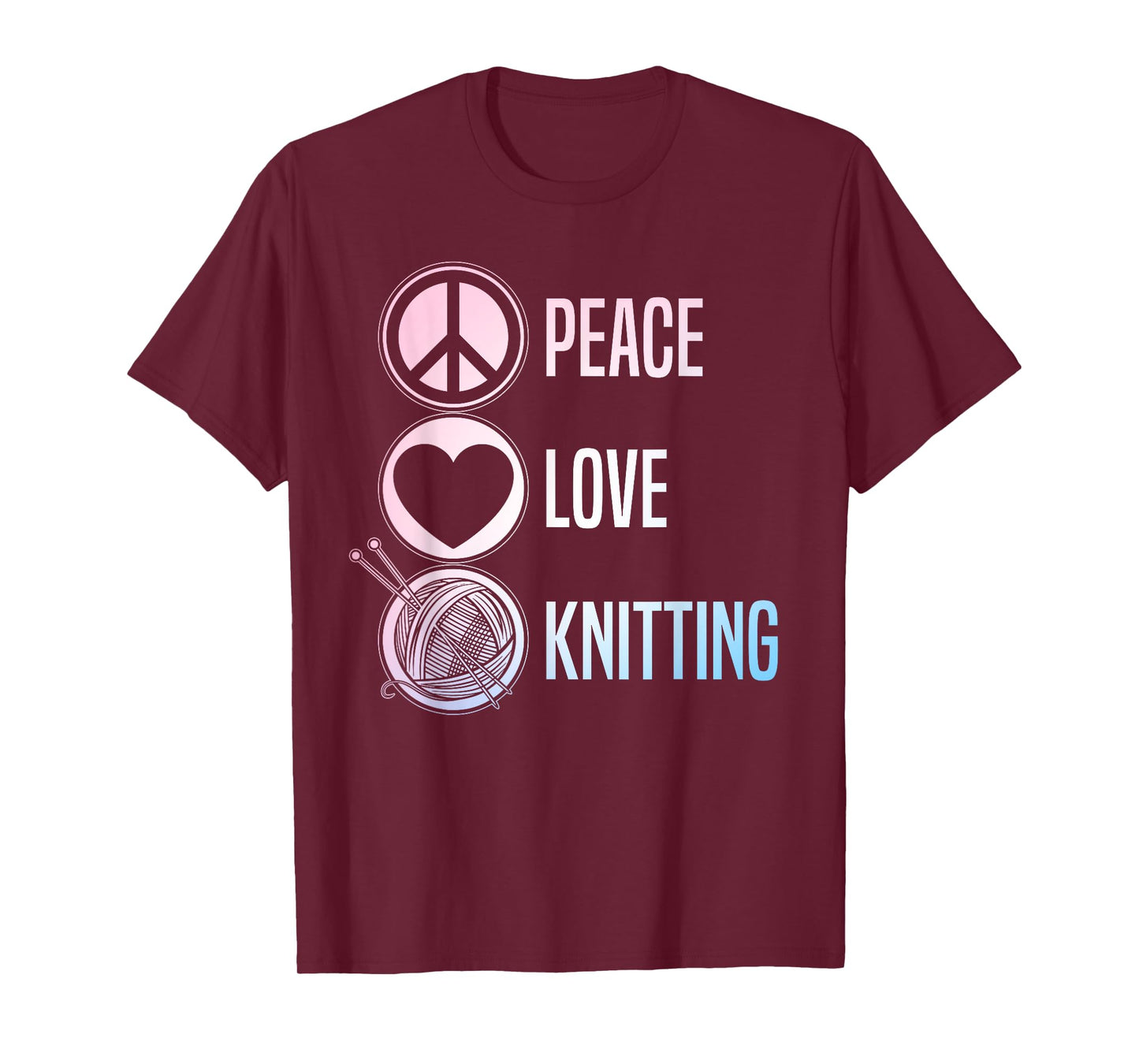 Funny Knitting Art For Women Men Knit Yarn Lover Knitter T-Shirt