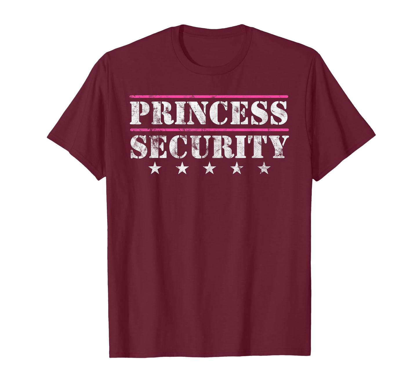 Family Matching Team Girl for Boyfriend Father Princess Security Birthday Party Funny Dad Mom Daughter T-Shirt - Black, Small