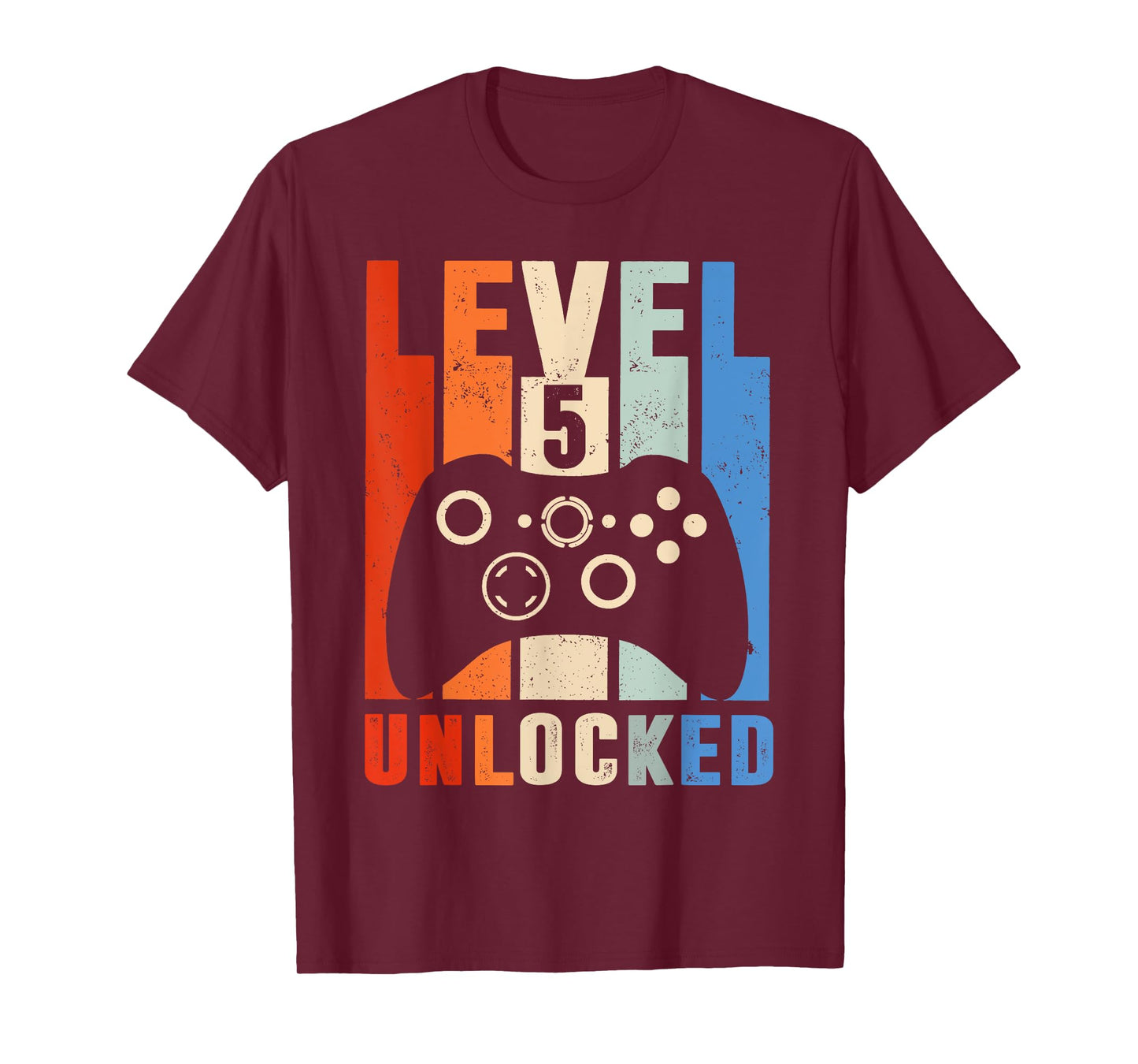 Level 5 Unlocked Shirt Funny Video Gamer 5th Birthday Gift T-Shirt