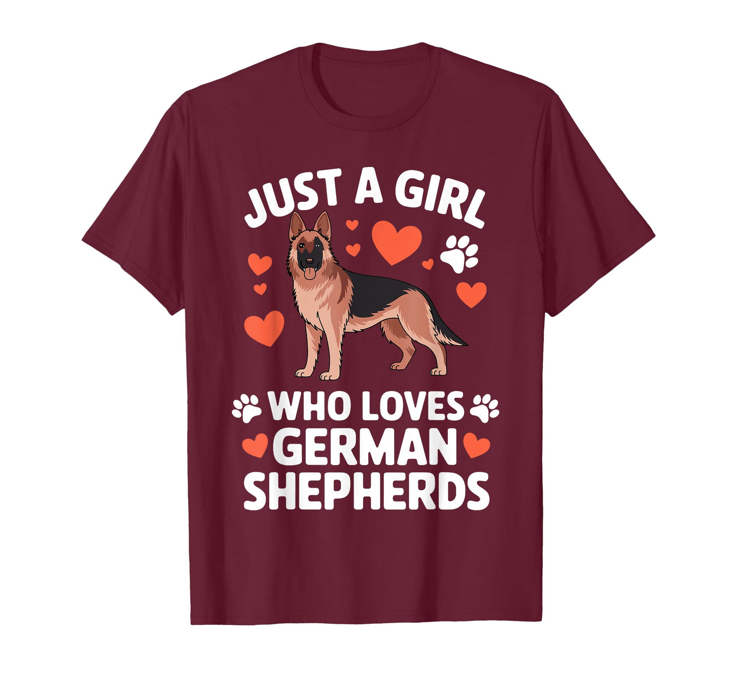 German Shepherd Art for Women Girls German Shepherd Lover T-Shirt