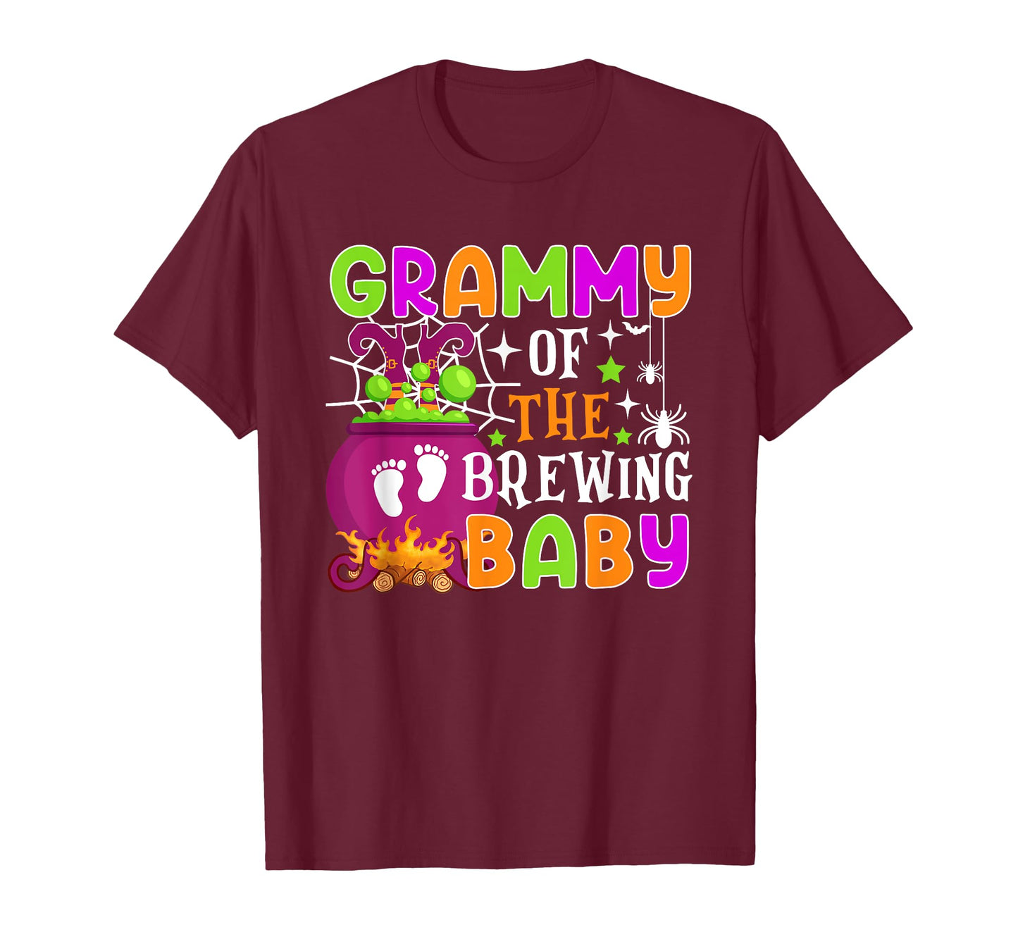 Grammy of Brewing Baby Halloween Theme Baby Shower Spooky T-Shirt