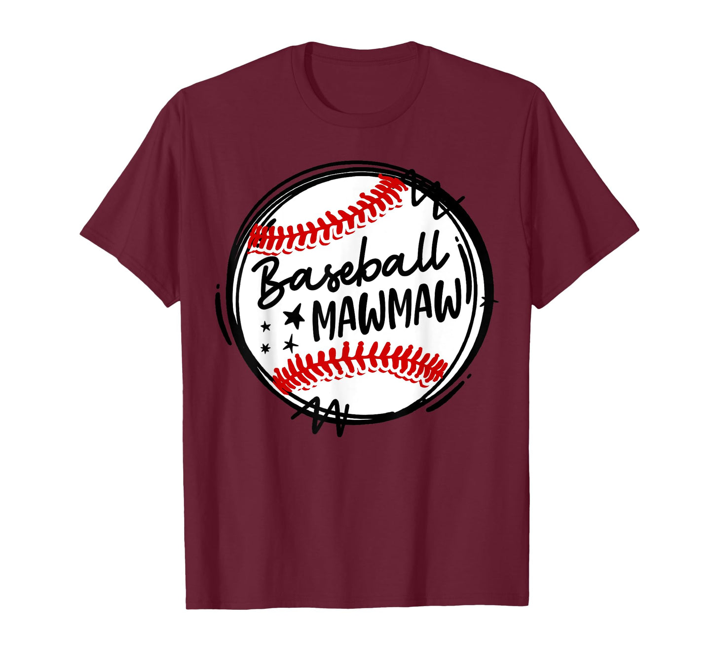 Baseball Lover Cute Baseball Mawmaw T-Shirt