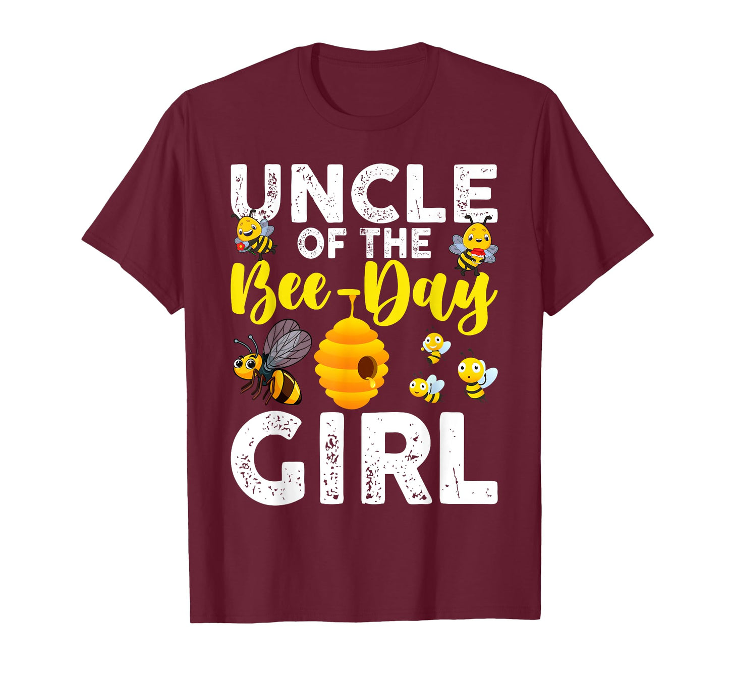 Uncle of the Bee-Day Girl Bee Birthday Party Matching Family T-Shirt