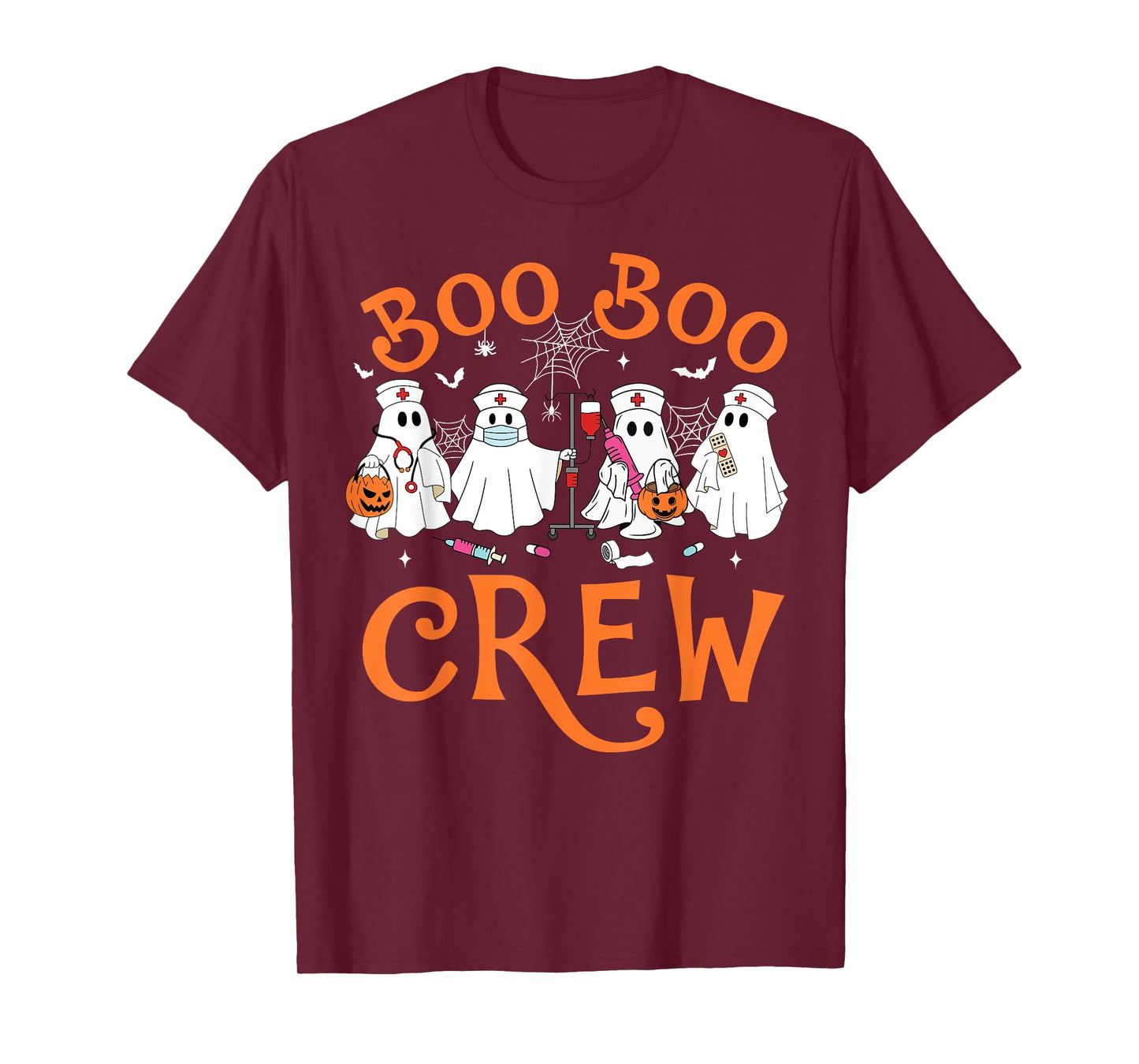 Boo Boo Crew Nurse Funny Halloween Nurse Nursing Girl Women T-Shirt
