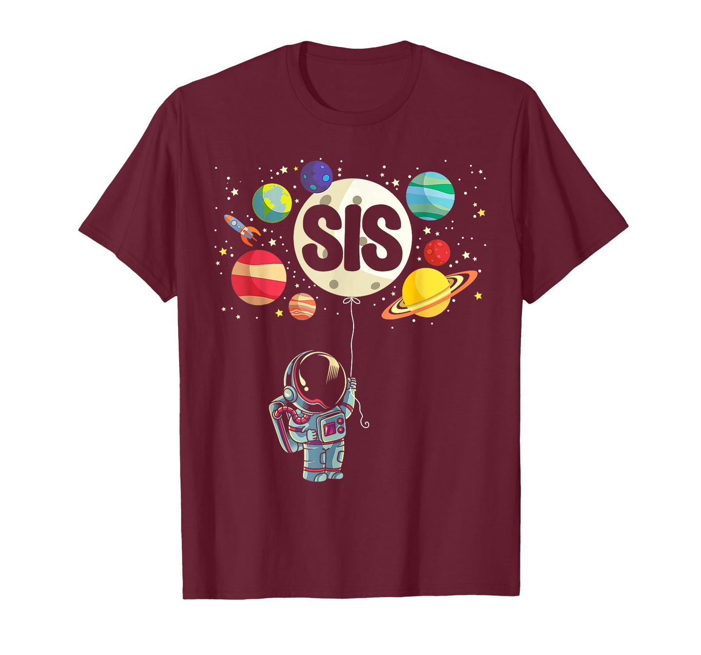 Sister of The Birthday Boy Space Astronaut 1st Birthday T-Shirt