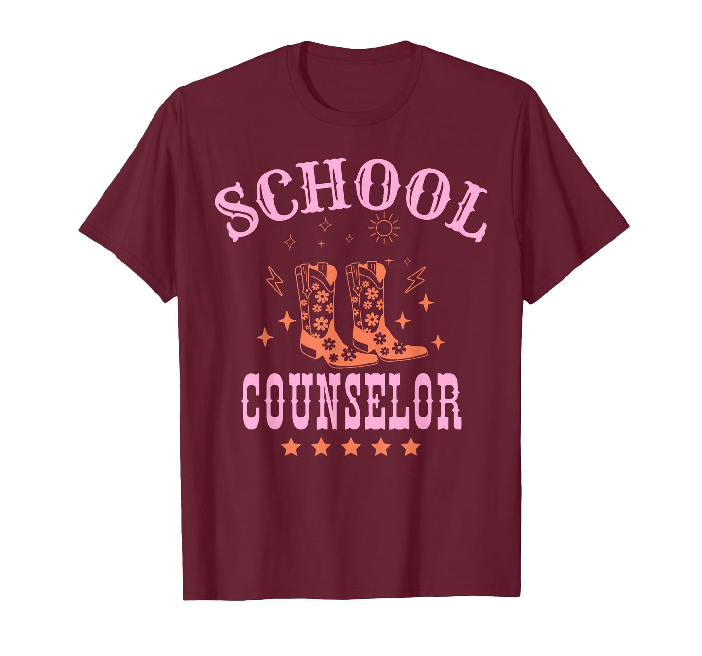 School Counselor Cowgirl Boots School Counseling Western T-Shirt
