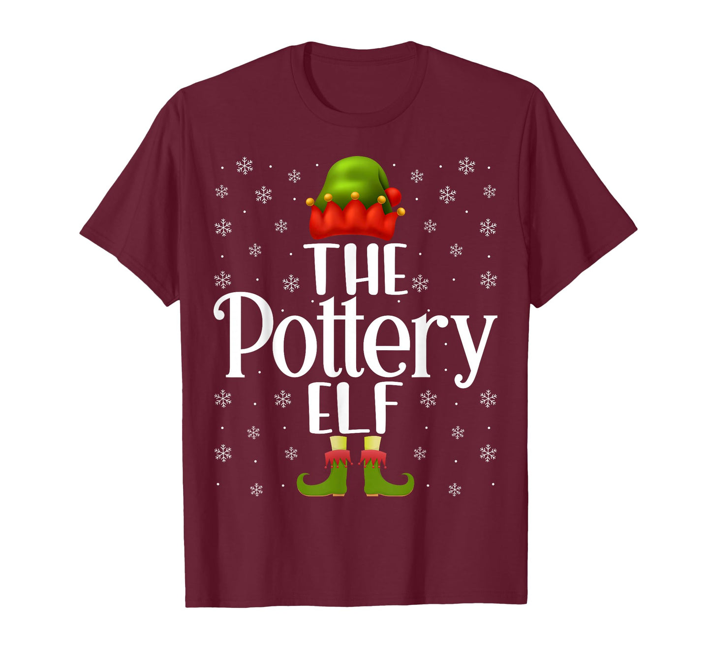 The Pottery Elf Funny Ceramics Artist Clay Pottery Christmas T-Shirt