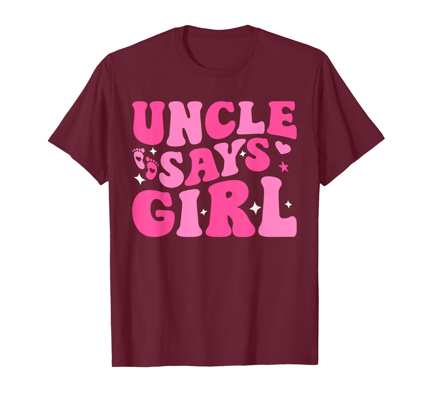 Uncle Says Girl Gender Reveal Family Matching Team Girl T-Shirt