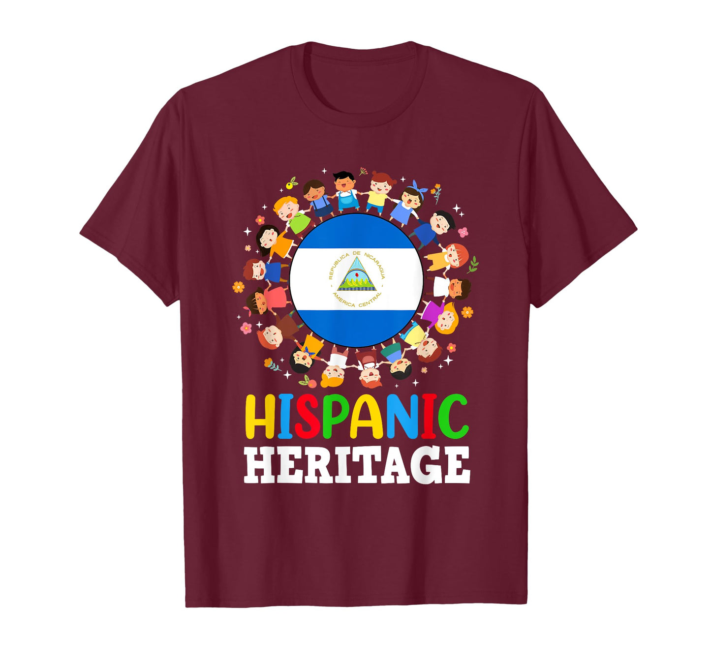 Hispanic Heritage Month Nicaraguan Flag Nicaragua Boys Girls T-Shirt