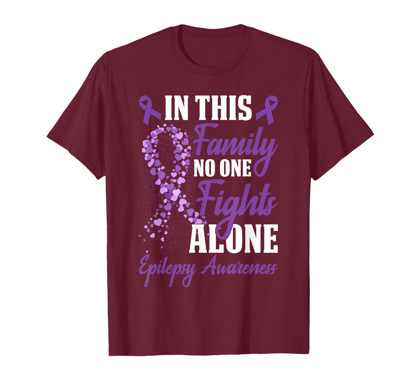 In This Family No One Fight Alone Epilepsy Awareness Month T-Shirt