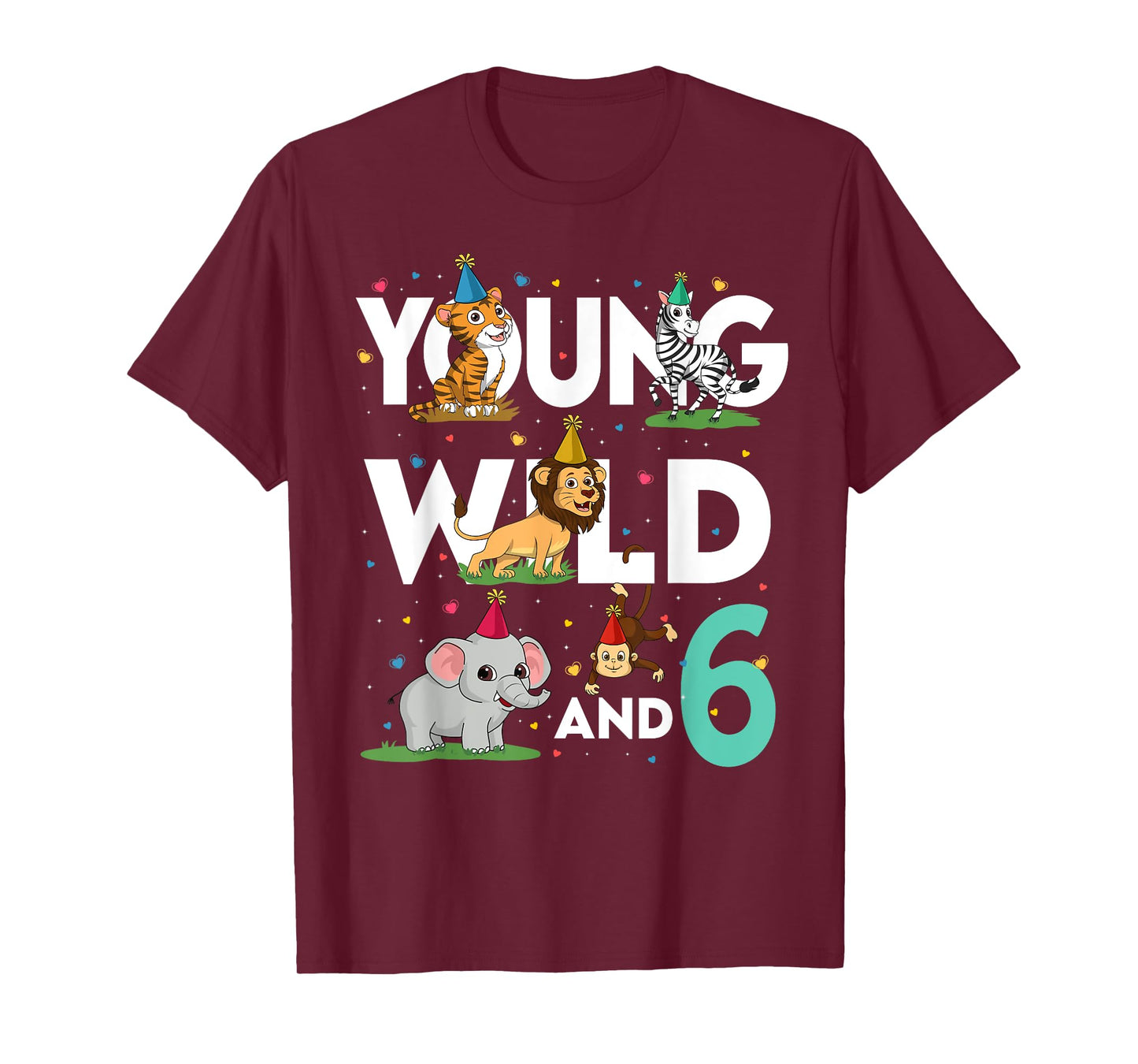 6 Year Old Zoo Birthday Shirt Safari Jungle Animal 6th T-Shirt