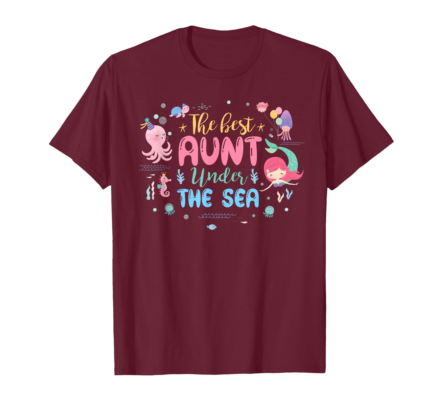 Aunt of The Birthday Girl Shirt The Best Aunt Under The Sea T-Shirt