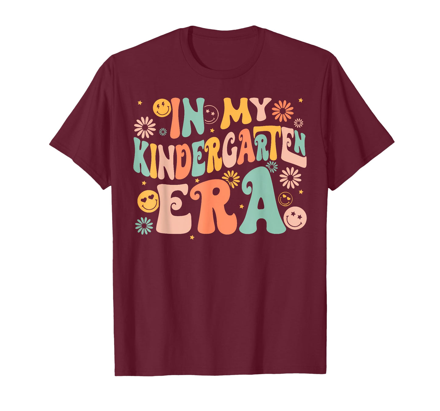 In My Kindergarten Era Retro Back to School Teacher Student T-Shirt