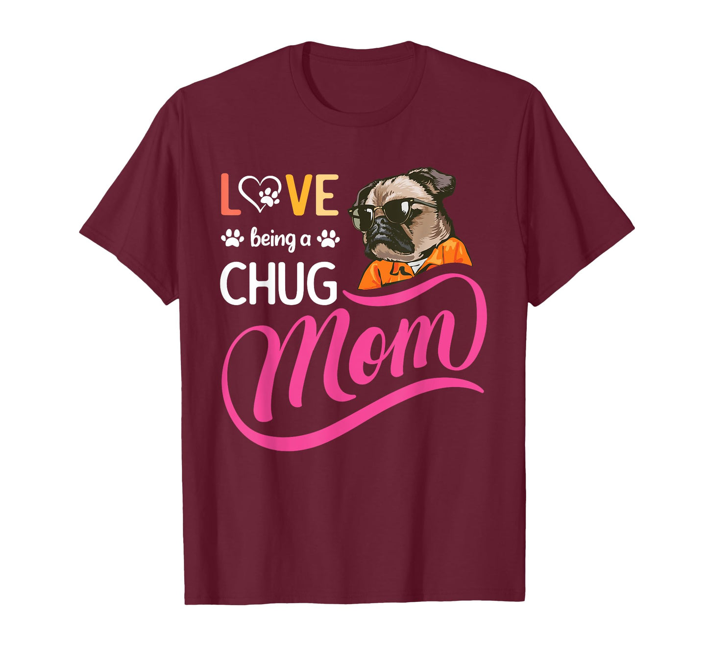 Cute Chug Mama, Dog Mom For Women, Girl And Her Dog Lover T-Shirt
