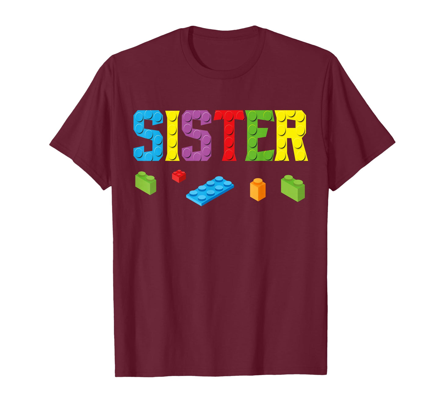 Sister Master Builder Building Bricks Blocks Family Set Girl T-Shirt