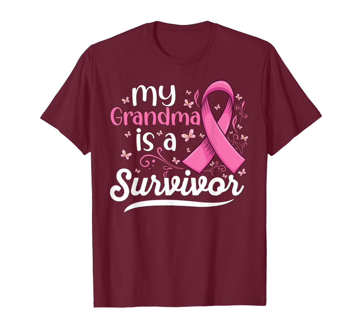 My grandma is a survivor Support Breast Cancer Awareness T-Shirt