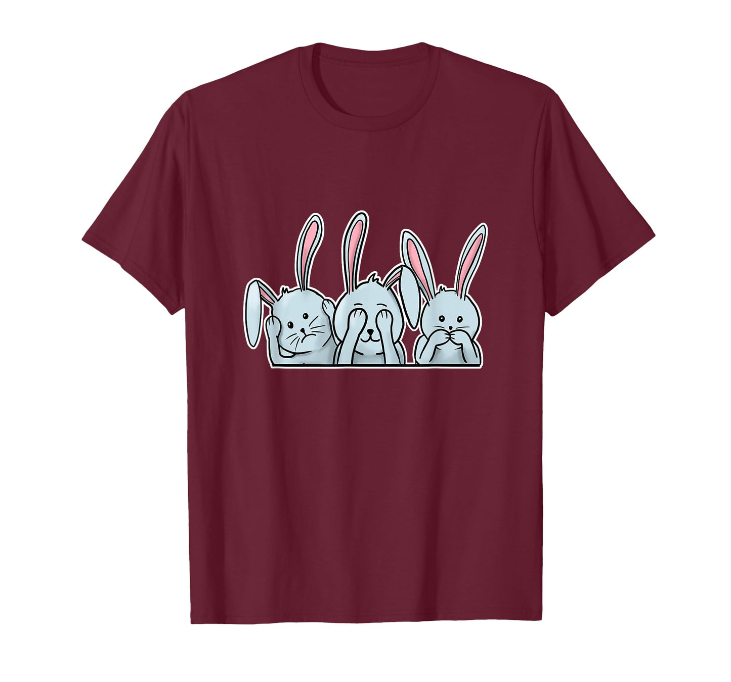 Hear See Speak no evil Rabbits happy Easter bunnies T-Shirt