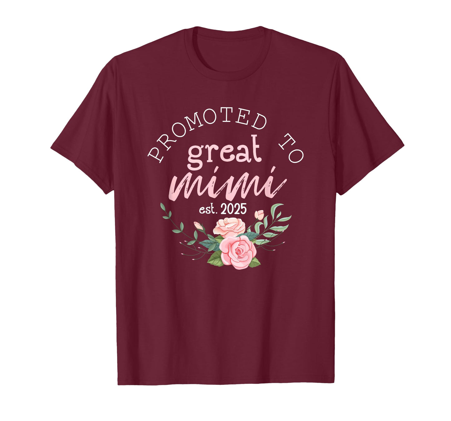 Promoted to Great Grandma 2025 Gifts First Time Grandma Mimi T-Shirt