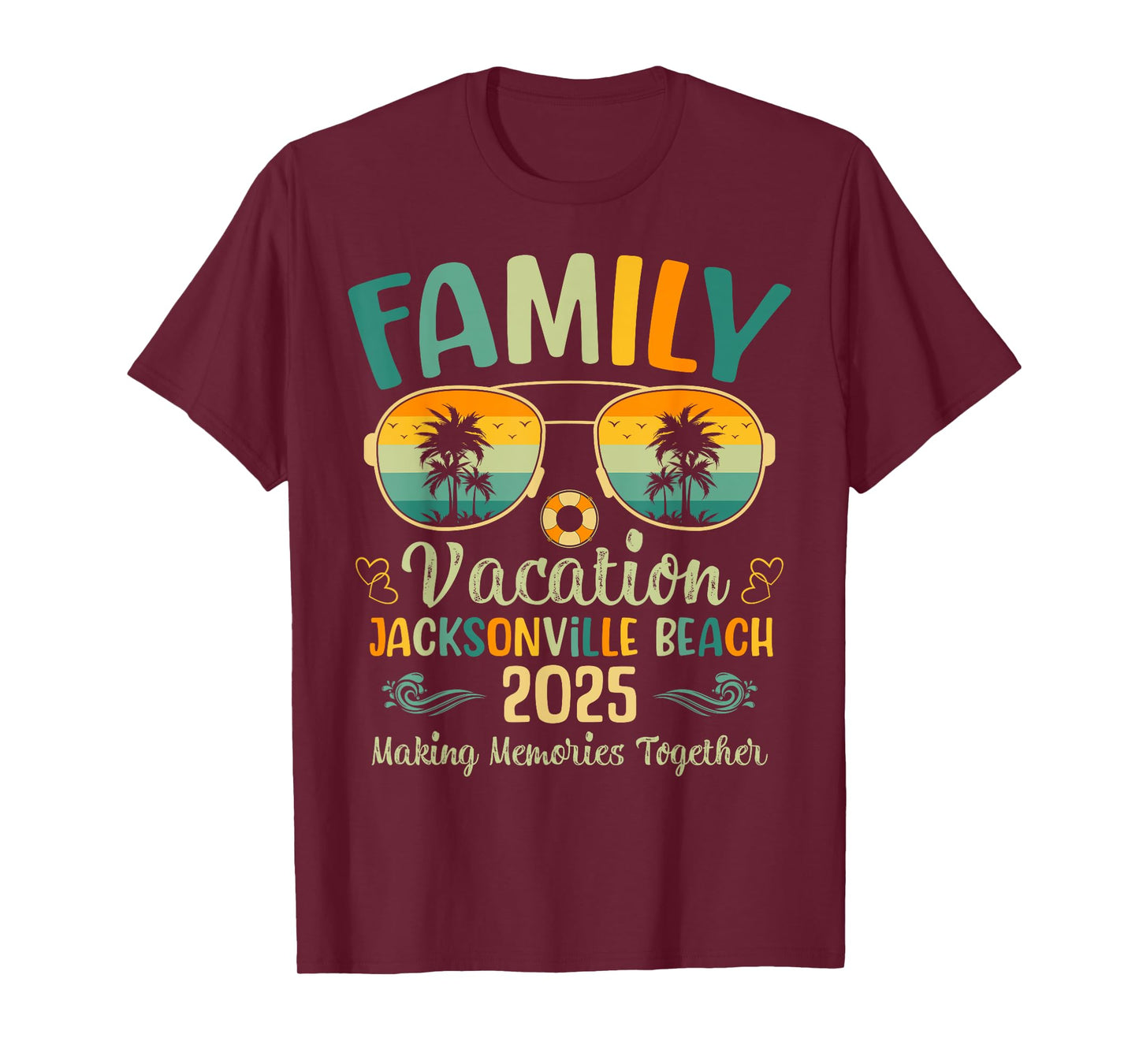 Jacksonville Beach Florida Family Vacation 2025 Summer T-Shirt