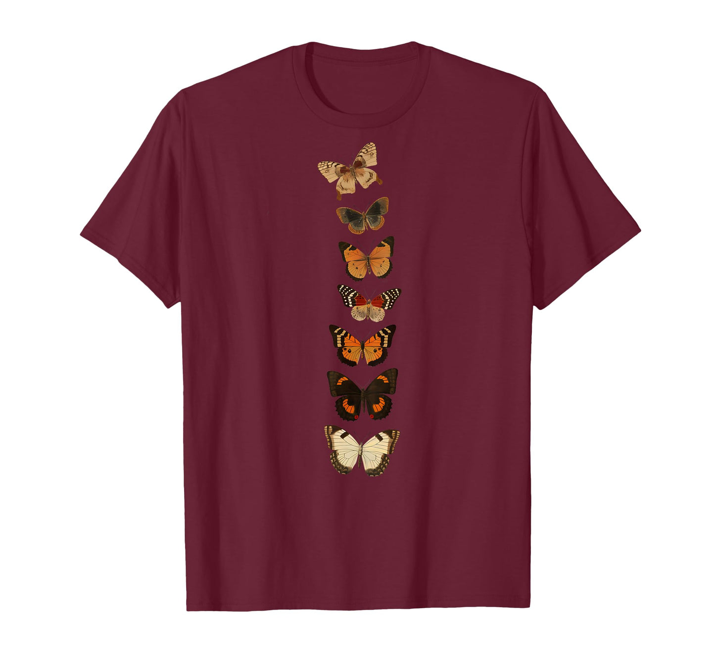 Cute Butterfly Spine Butterflies On Back Summer Women Casual T-Shirt