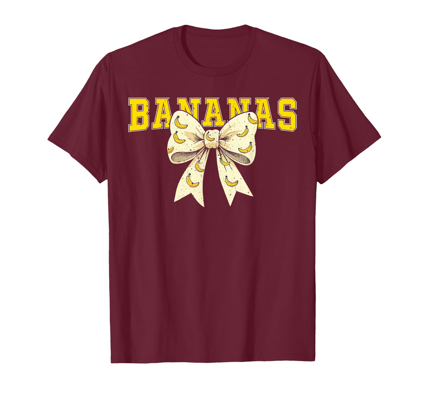 Retro Banana Coquette Bow for Women Men Kids Women T-Shirt