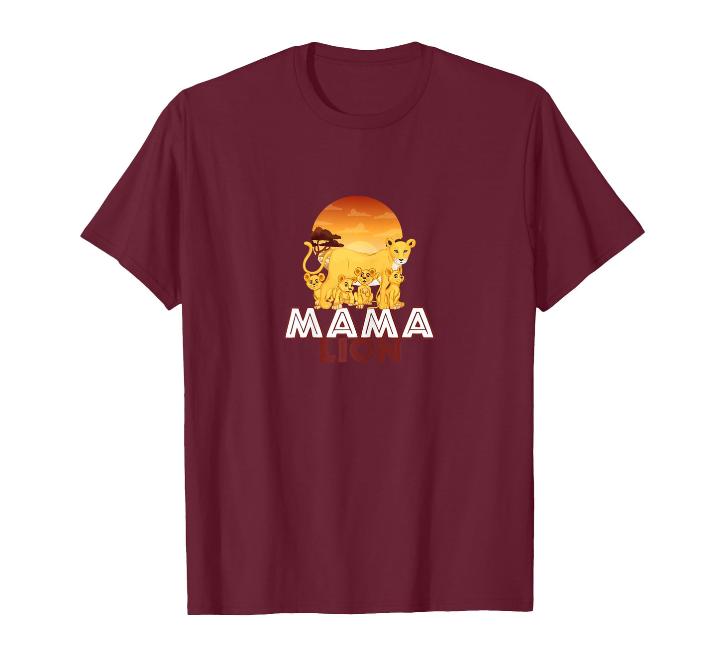 Mama Lion T-Shirt - Big Cat Family Mother Children Tee T-Shirt