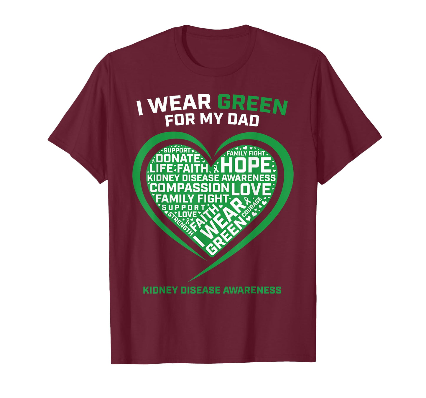 Men Women Kids Gifts Dad Kidney Transplant Disease Awareness T-Shirt