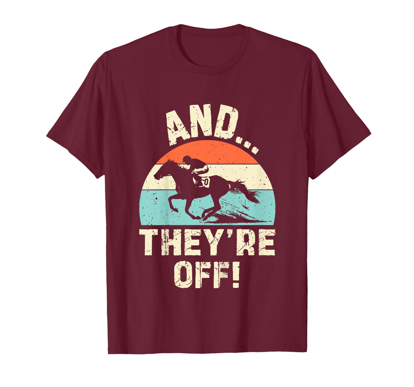 Kids Horse Racing Shirt Kids Toddler Boys Girls And Theyre Off T-Shirt