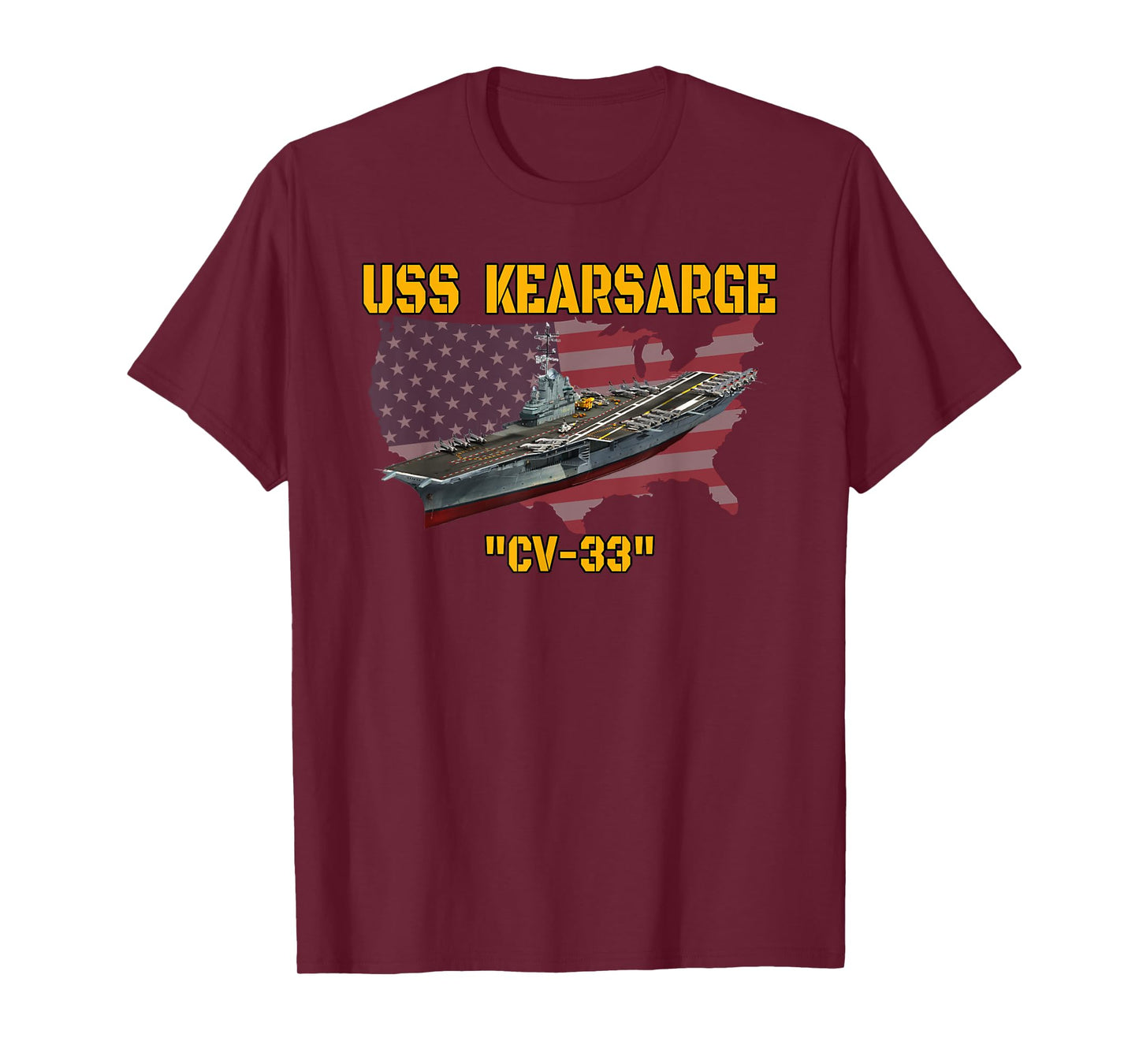 Aircraft Carrier USS Kearsarge CV-33 Veteran Day Fathers Day T-Shirt