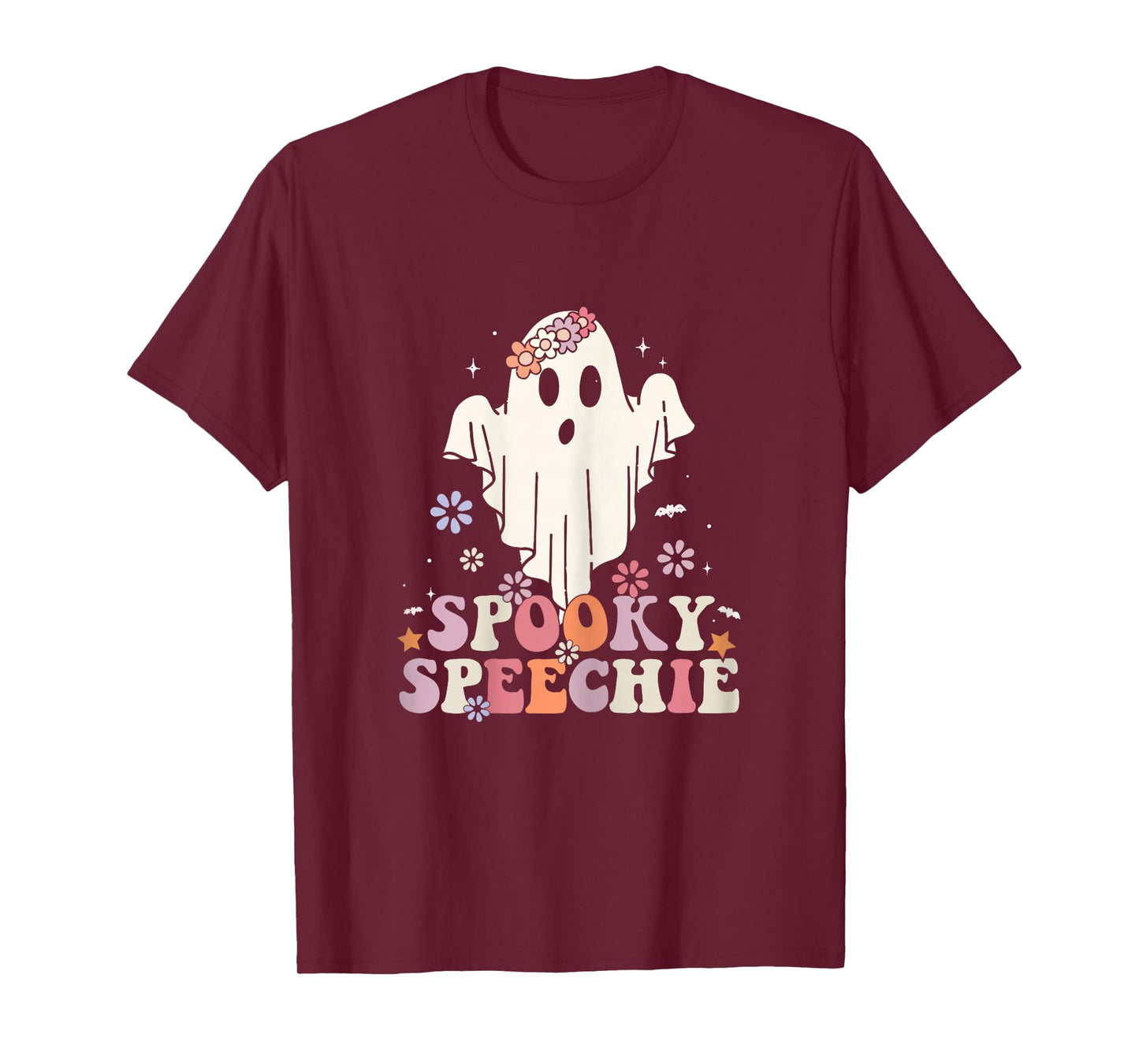 Retro Speech Therapy Halloween Spooky Speechie Language T-Shirt