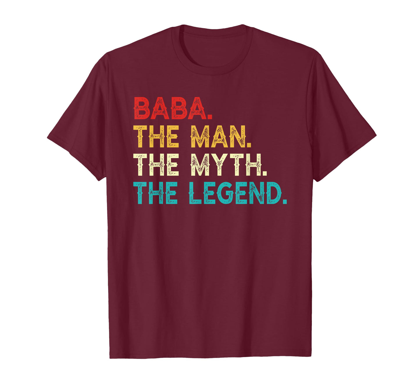 Baba The Man The Myth The Legend Funny Birthday Vintage Baba T-Shirt
