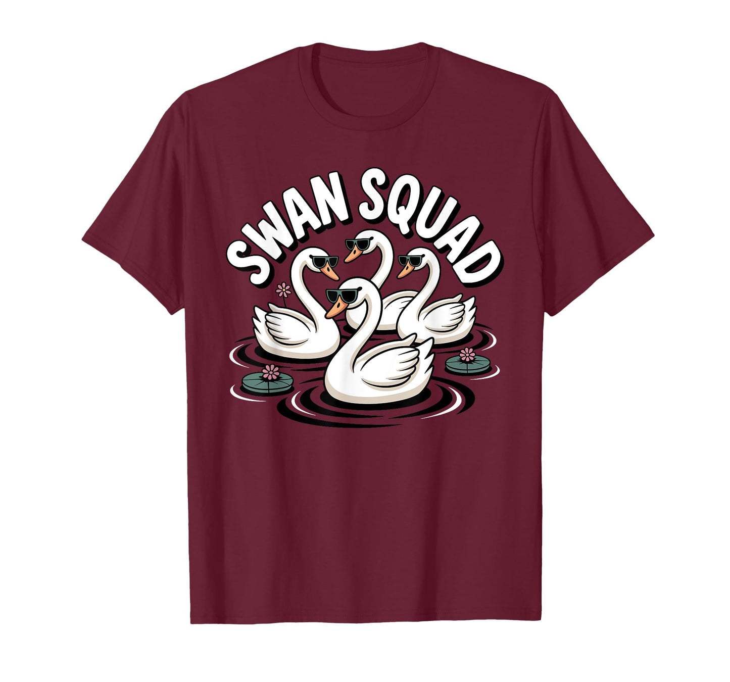 Swan Art for Men Women Swan Lover Waterfowl Animal Swan T-Shirt