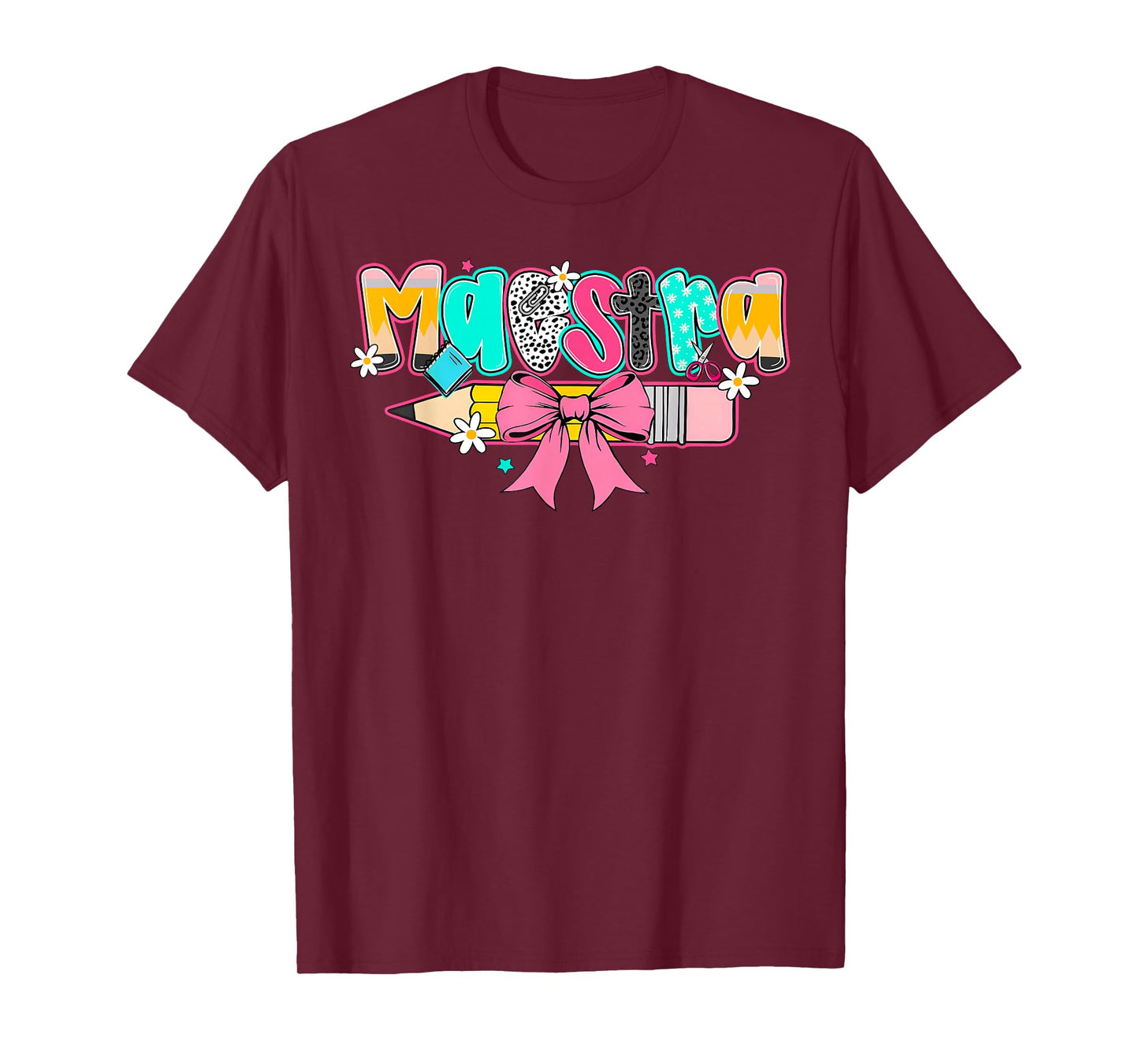 Maestra Teacher Spanish Back To School First Day Of School T-Shirt