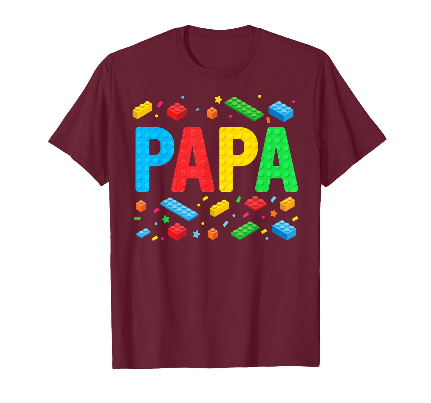 Papa Master Builder Building Bricks Blocks Family Matching T-Shirt