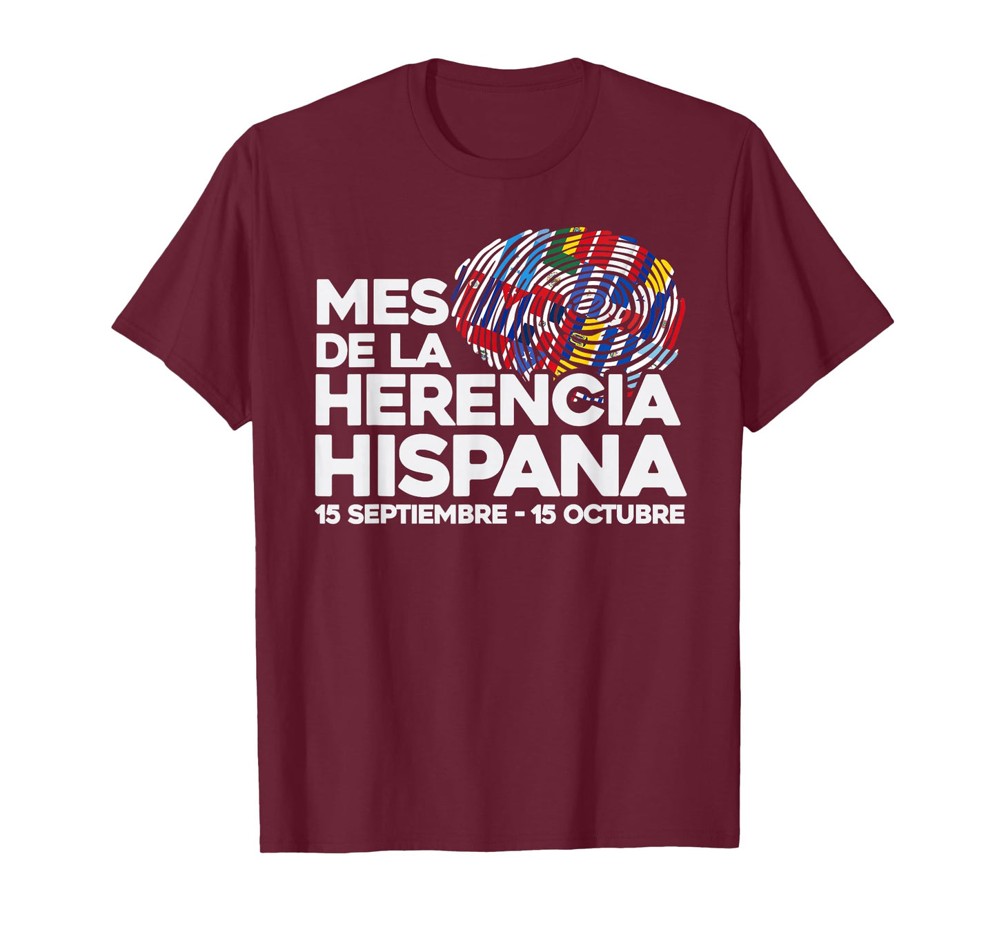 Mes De La Herencia Hispana Fingerprint Hispanic Heritage T-Shirt